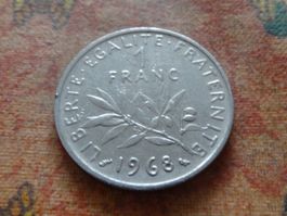 FRANCE  1 Franc  1968  (P)