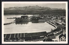 Romanshorn, Blick auf den Hafen und zum 
