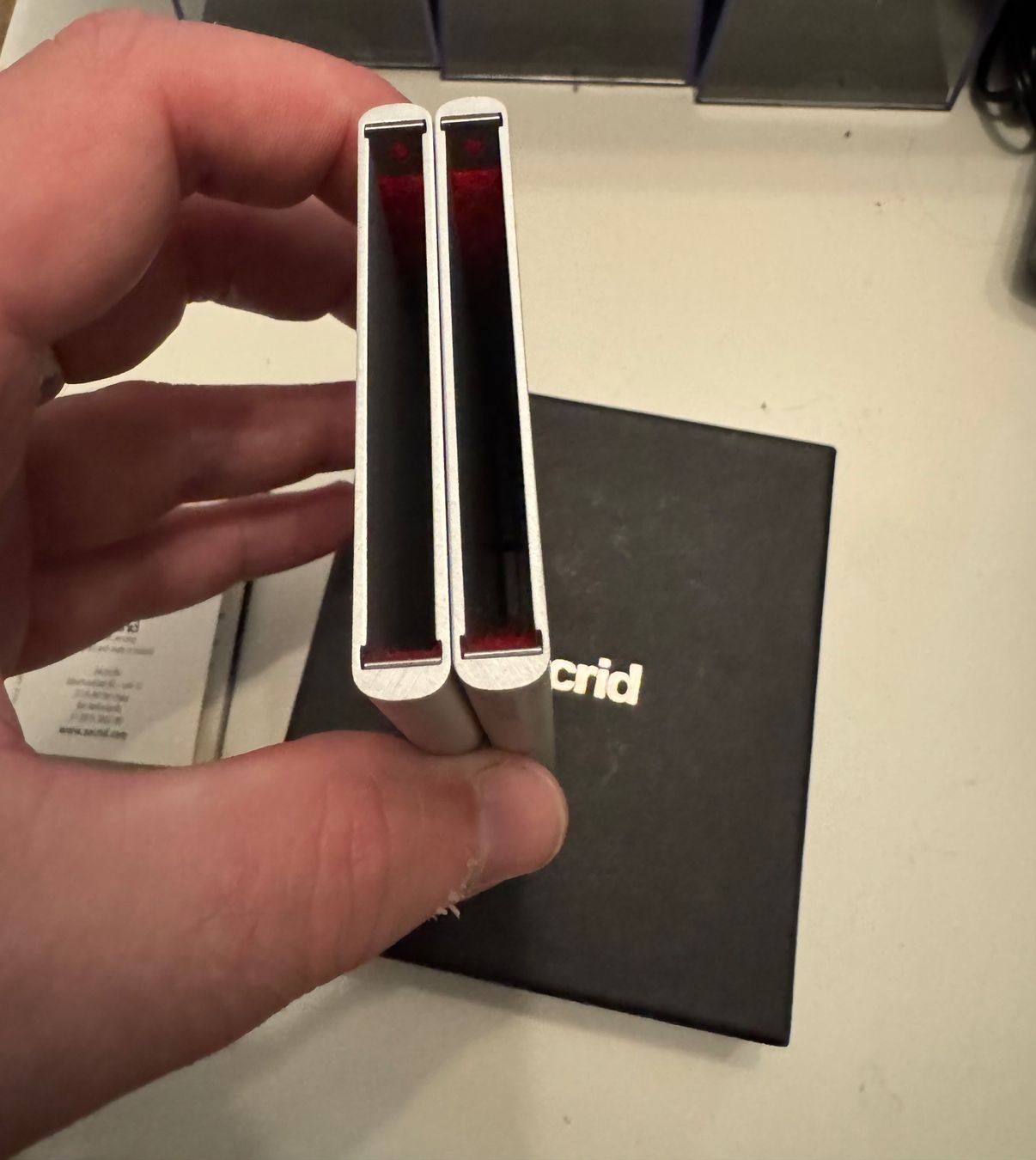 Secrid Portafogli: Secrid Cardprotector Twinwallet  Aluminium neuwertig mit Box – Nuovo e nell'imballaggio originale da Burgdorf venduto da Caradhras 1