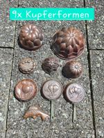 Vintage, 9x Kupferformen. Alle gereinigt. Deko. Schnäppli