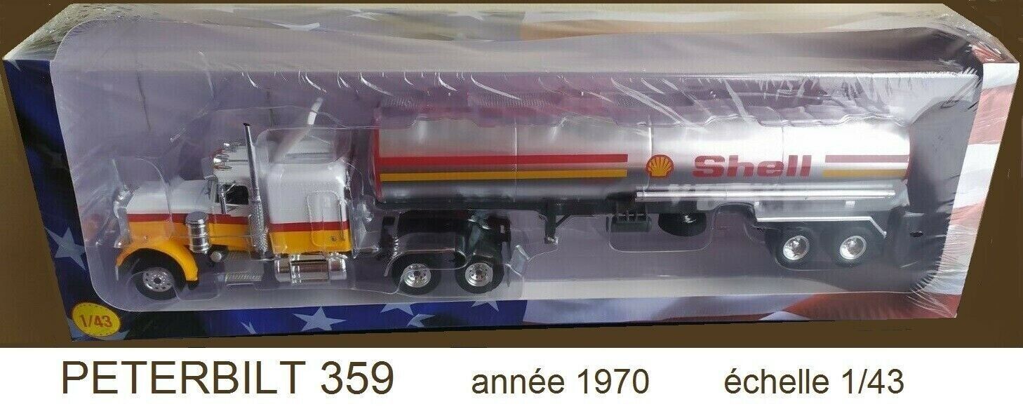 Peterbilt Modellini d'auto: Peterbilt 359 LKW Tanksattelschlepper 1970 "Shell gelb / – Nuovo e nell'imballaggio originale da Gerlafingen venduto da espero88 9