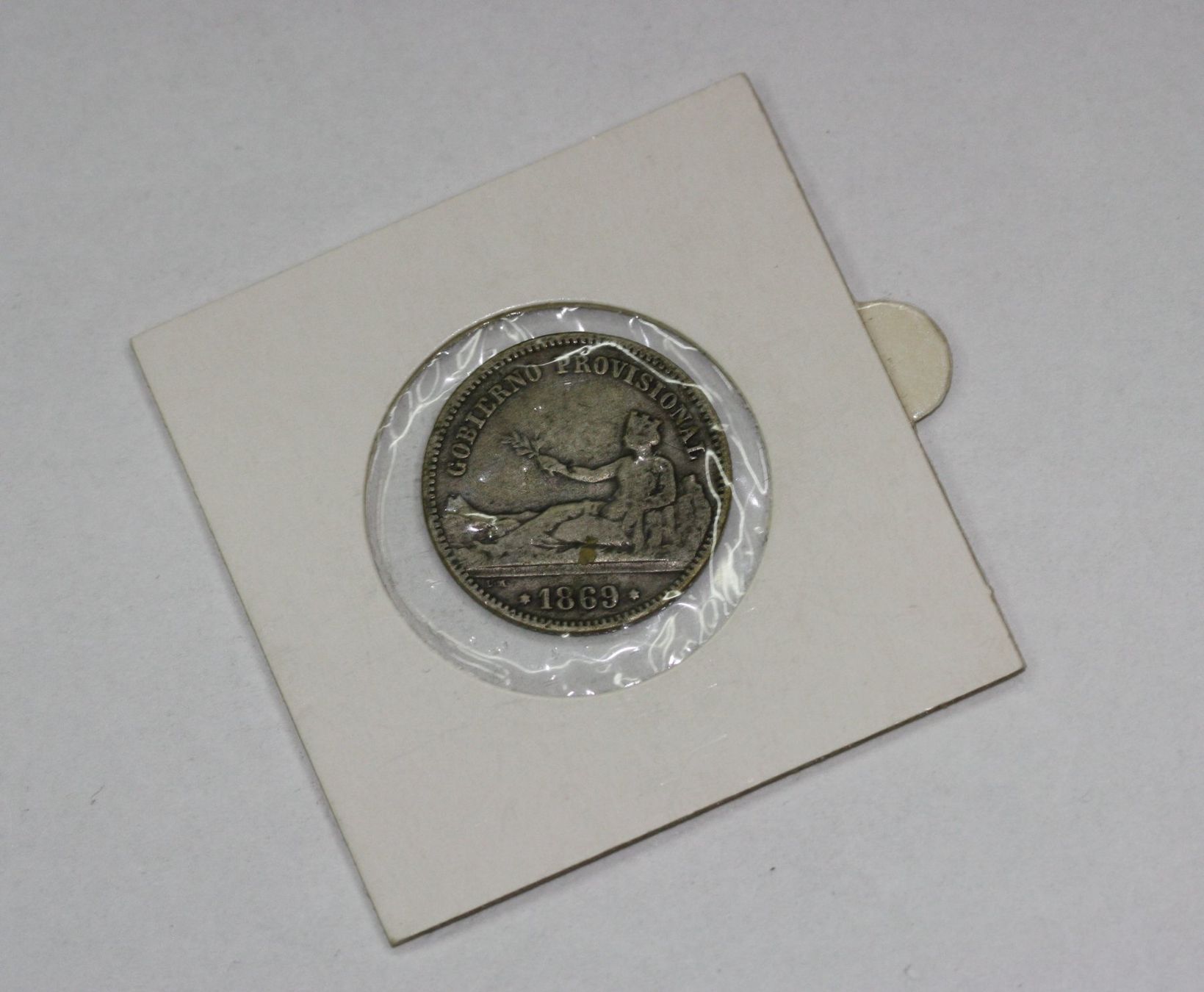 Alle Münzen: 1 Peseta 1869, Silber – Gebraucht aus Chur von Invinoveritas