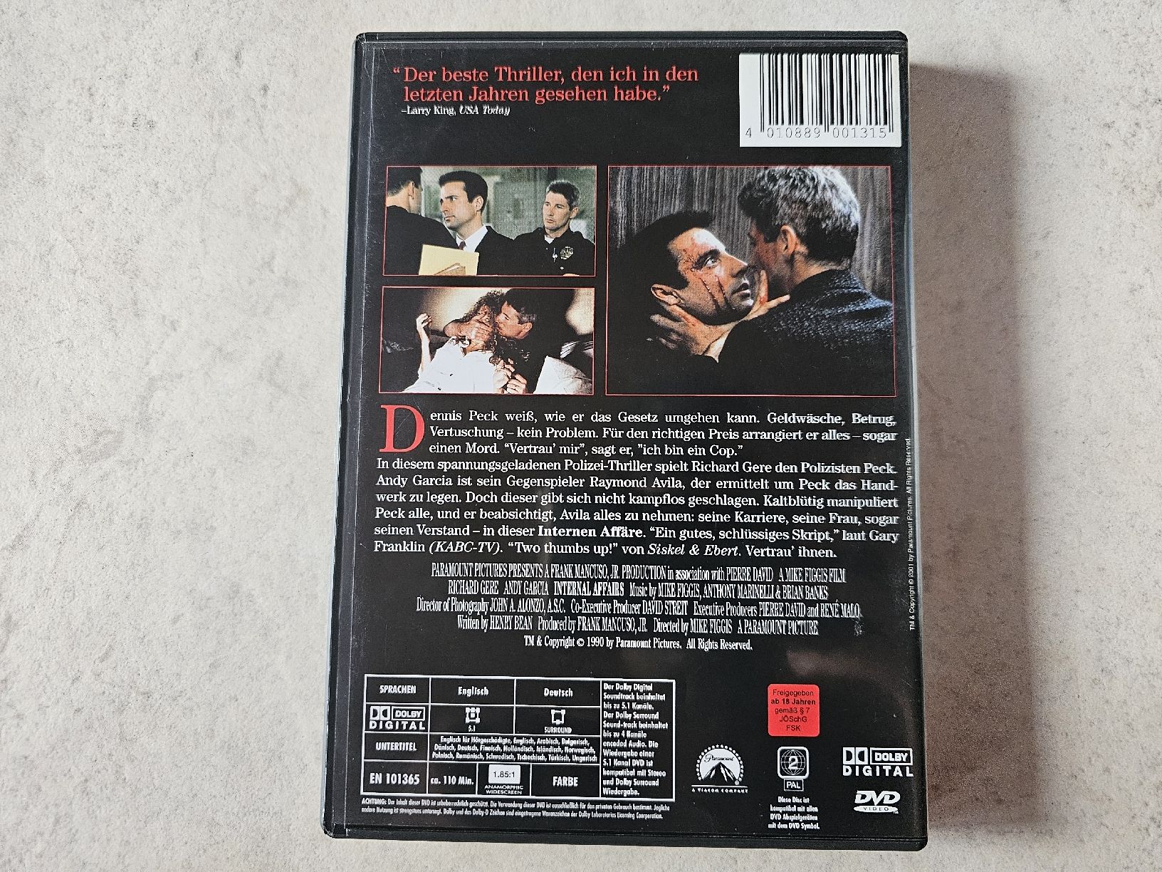 Internal Affairs - Trau ihm... er ist ein Cop / Richard Gere (Gebraucht ...