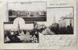 Gruss aus Amriswil, 3-Bild-Karte, 1900