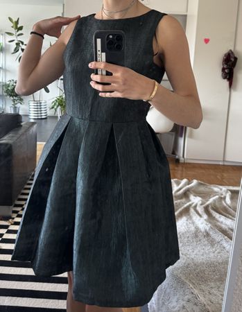 Metallic Green Party Dress, Festtage Kleid