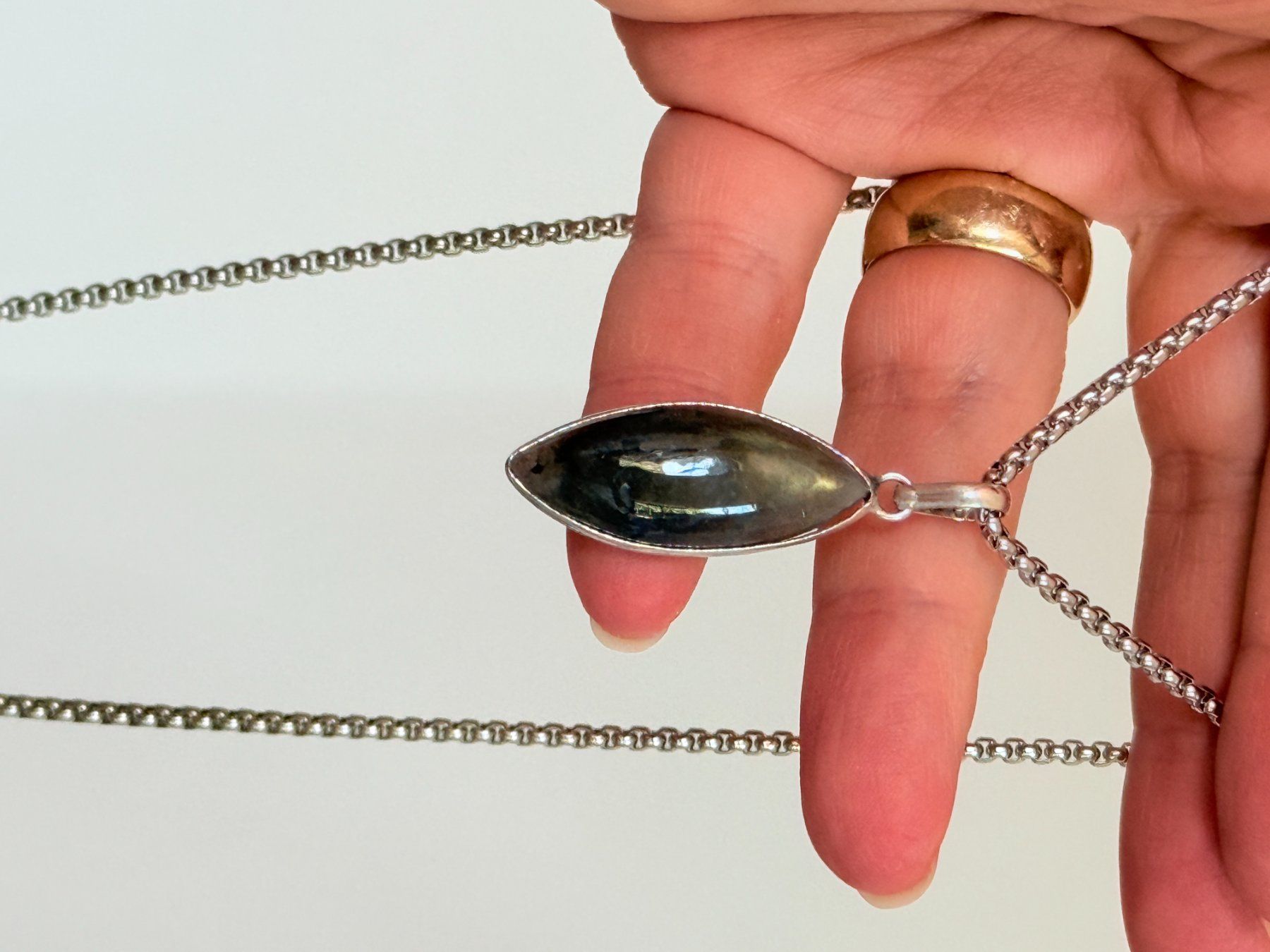 Catenine: Collier avec Labradorite – Nuovo e nell'imballaggio originale da Genève venduto da AWWA 1