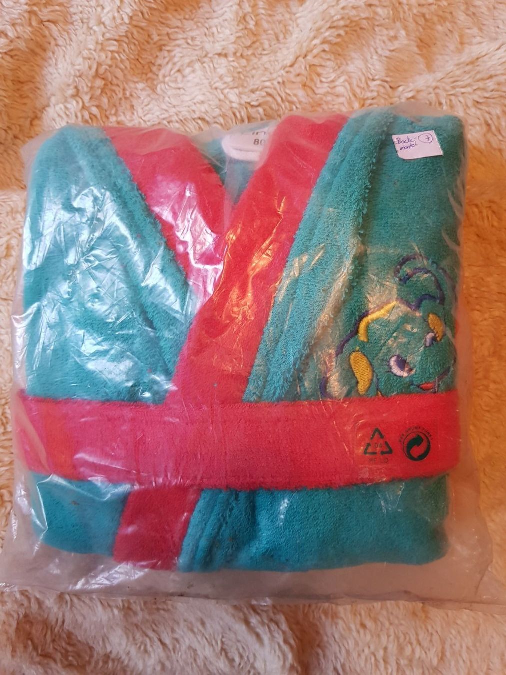 Accappatoi: Bademantel grün/rot gr. 80/86 – Nuovo e nell'imballaggio originale da Schwarzenburg venduto da Flamingo07