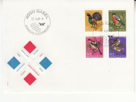 Sonderstempel S. 692 Muba Basel mit SBK J224 - J227