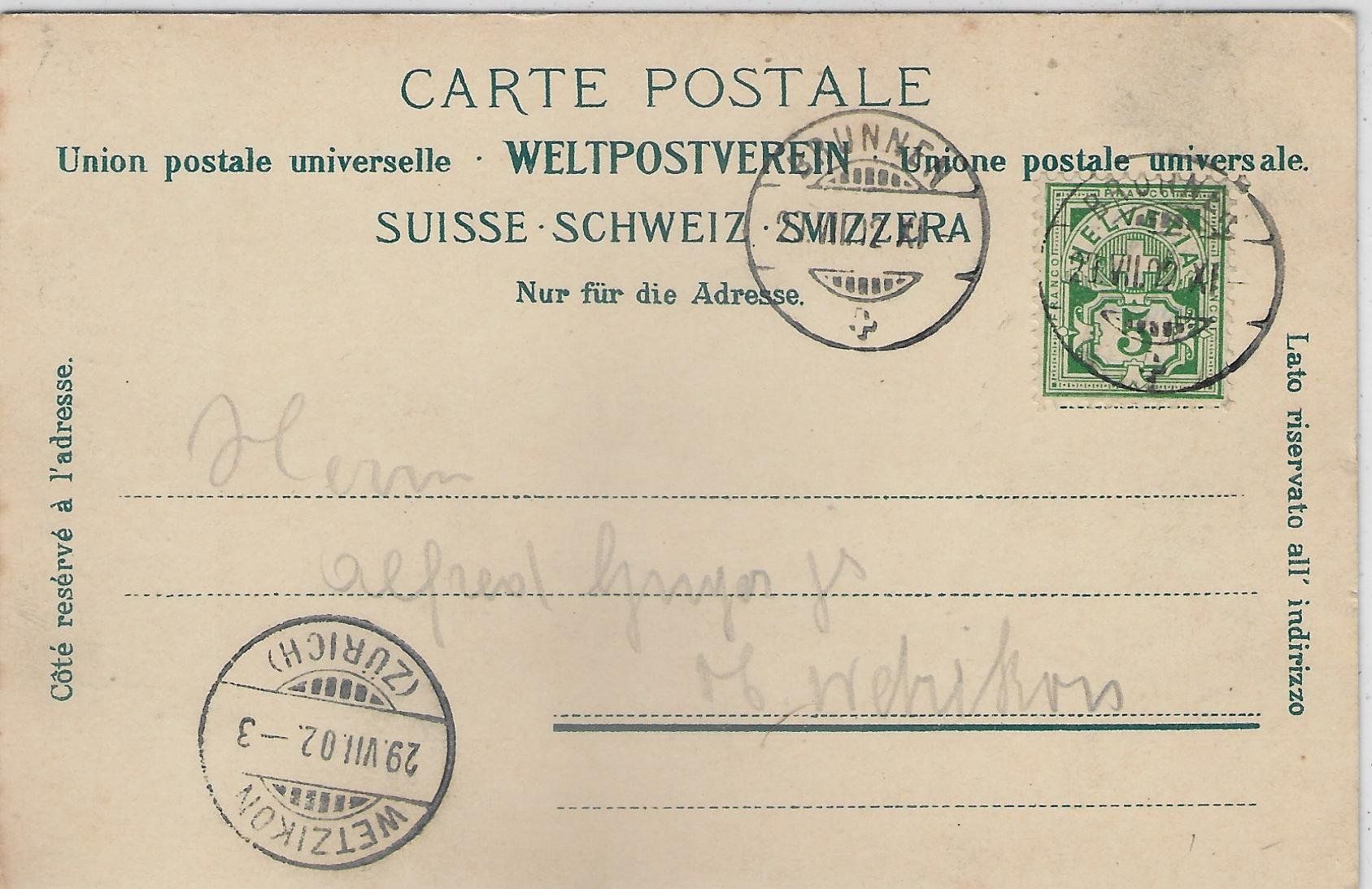 Cartoline postali: Brunnen und die Mythen – Usato da Ettingen venduto da Kartenplanet 1