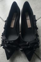N°21 Schwarze Pumps mit Schleifen, Grösse 40, NEU!