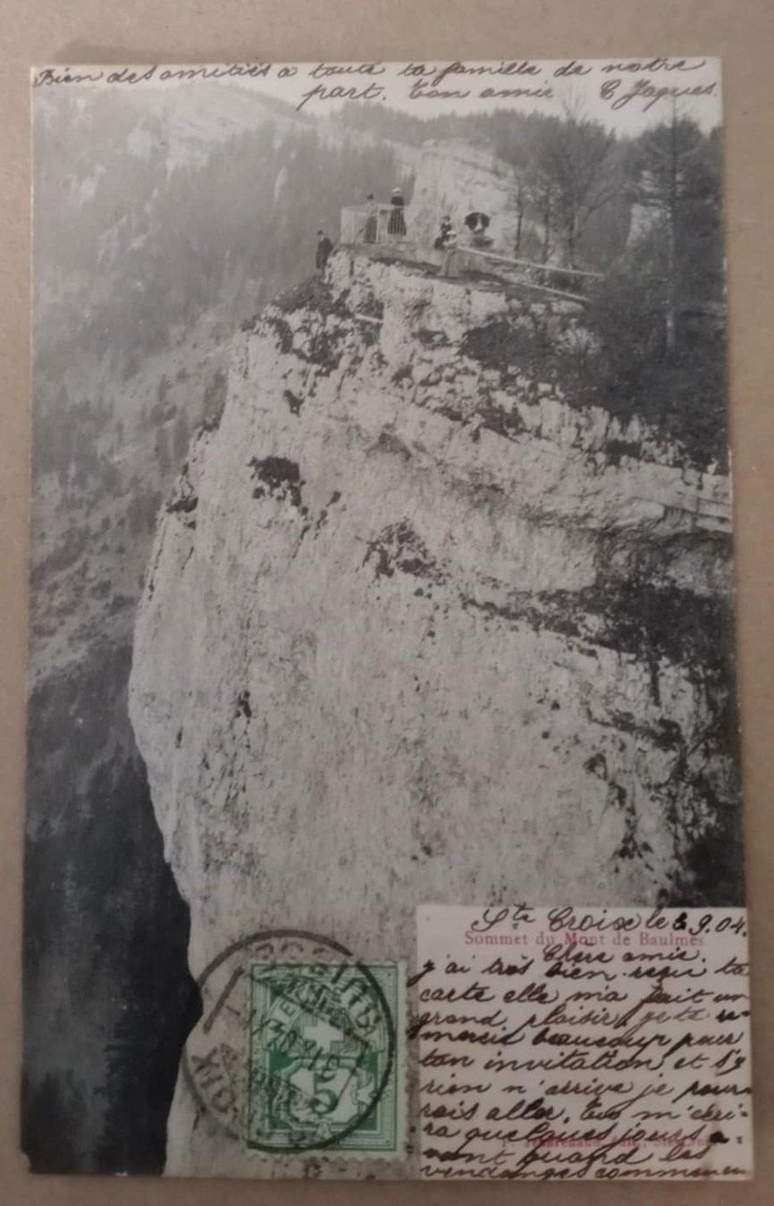 Cartoline postali: Carte Postale / Sommet du Mont de Baulmes - 1904 – Usato da Le Locle venduto da PereiraHugo