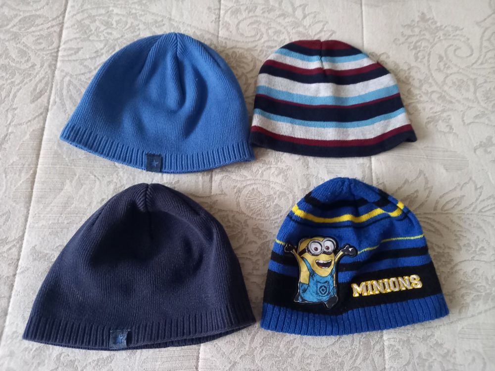 Kinder Winter Set Mütze Schal Handschuhe - Warmes Strick-Set Für Jungen 4-10 Jahre