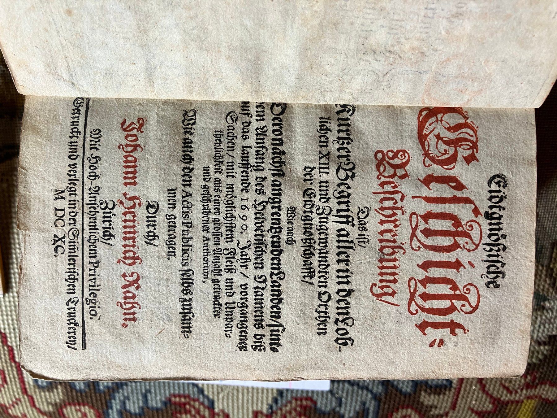 Libri: JOH HEINRICH RAHN 1690 ..Versand 25.- – Usato da Pfäffikon ZH venduto da Einarrolf 1