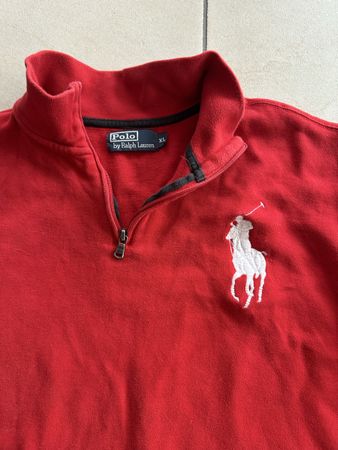 Polo Ralph Lauren Quarter Zip Rot XL Vintage