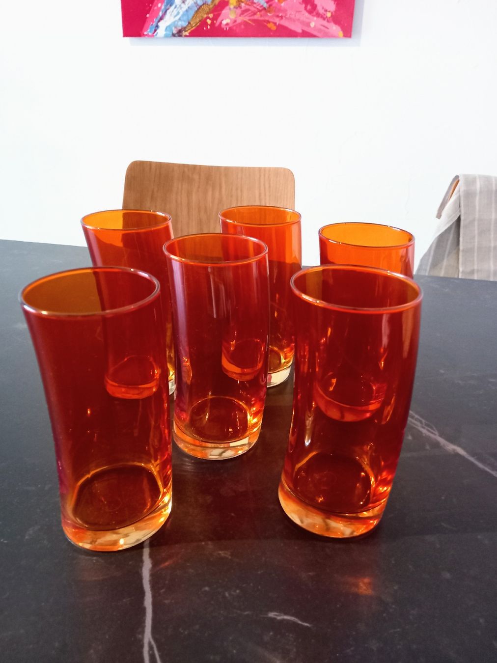 Gläser: Leonardo Swing Longdrink Gläser orange 4dl – Gebraucht aus Zürich von Lecoia