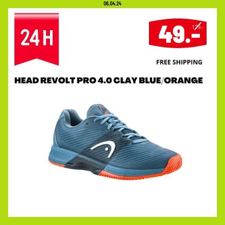 YOYO-TENNIS Head Revolt Pro 4.0 Clay Blue/Orange