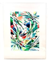 Modern Art "Mikado fou" Bild 50 x 70cm Rahmen 75 x 100cm