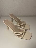 Creme Beige Mules mit Absatz