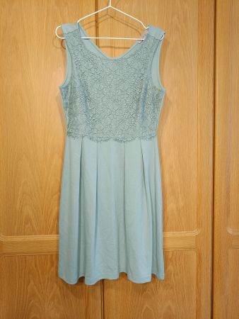 Anna Field festliches Spitzenkleid pastellgrün/türkis Gr. M