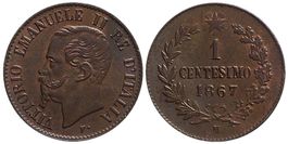 Italien, 1 Cent 1867 Milano