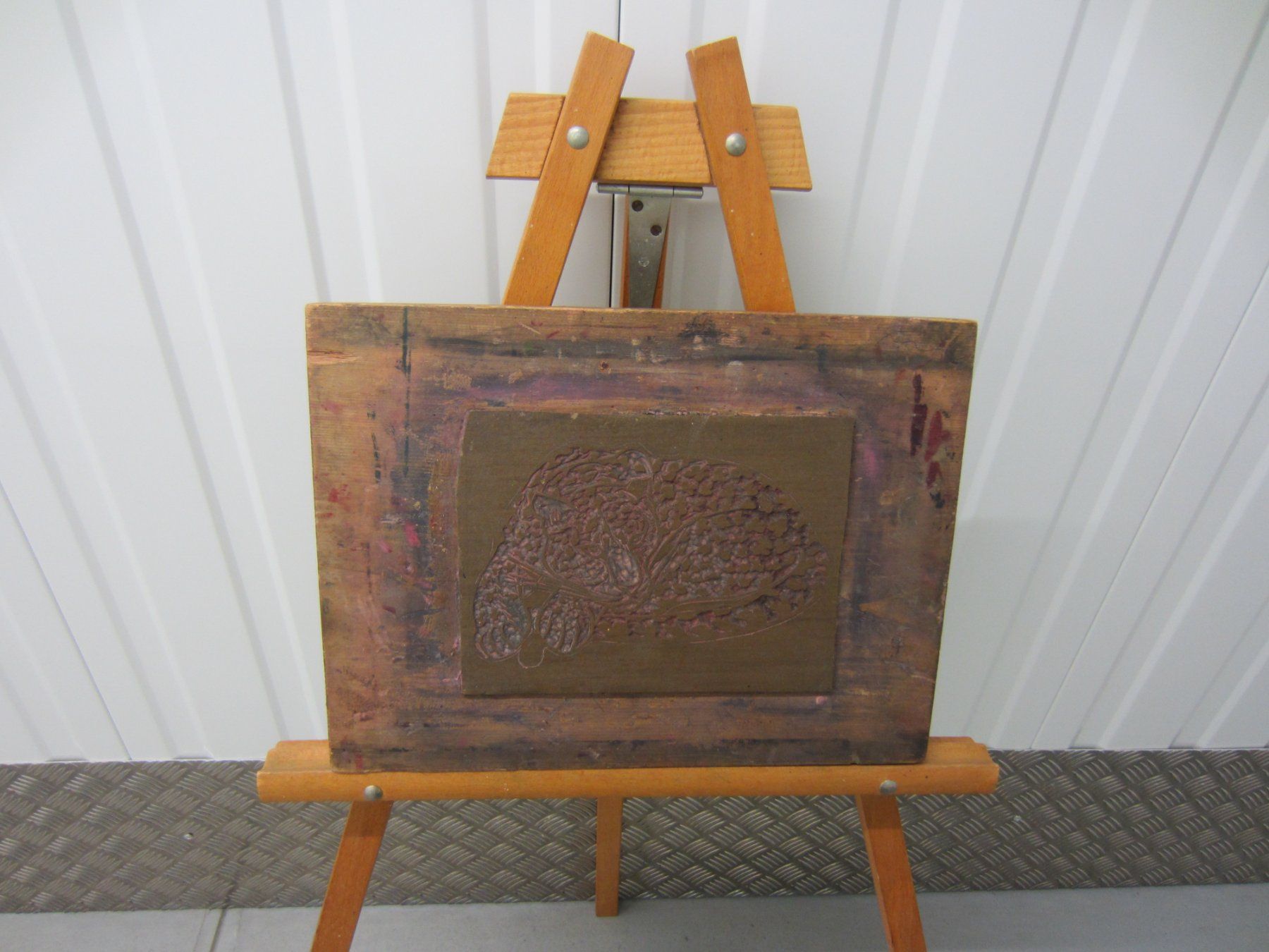 Xilografie: Holzdruckplatte Linolschnitt Panther – Usato da Bern venduto da Nanuni