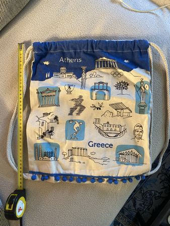 Borsa sacca cotone Atene Grecia nuova