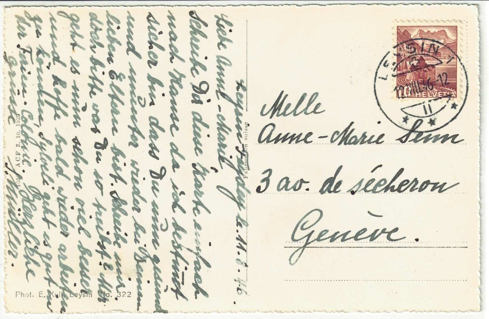 Cartoline postali: Home des jeunes filles Leysin – Usato da Ettingen venduto da Kartenplanet 1