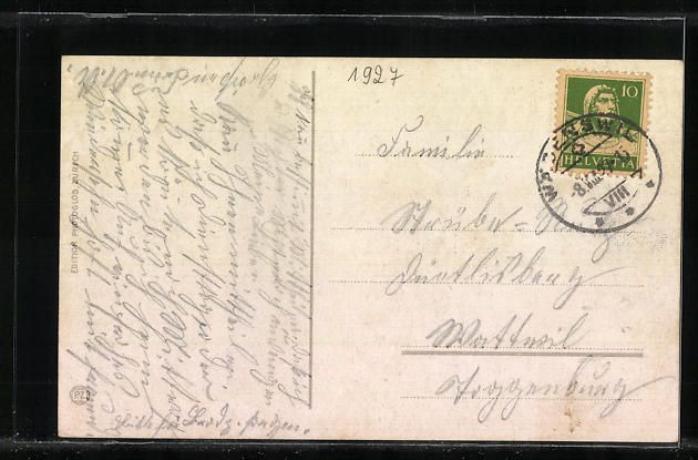 Cartoline postali: Wädenswil, Panorama mit Schäniserberg  – Usato da Berlin venduto da bartko-reher 1