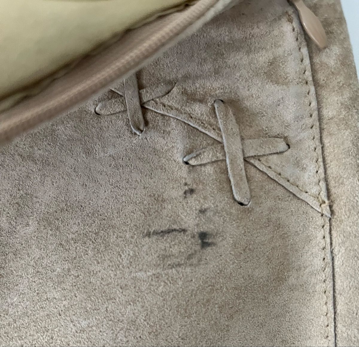 Morgan Gonne: Morgan Lederrock beige Grösse 40 – Usato da Basel venduto da Lila11 4