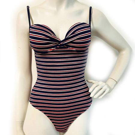 Badeanzug Badekleid Badedress TOMMY HILFIGER Querstreifen