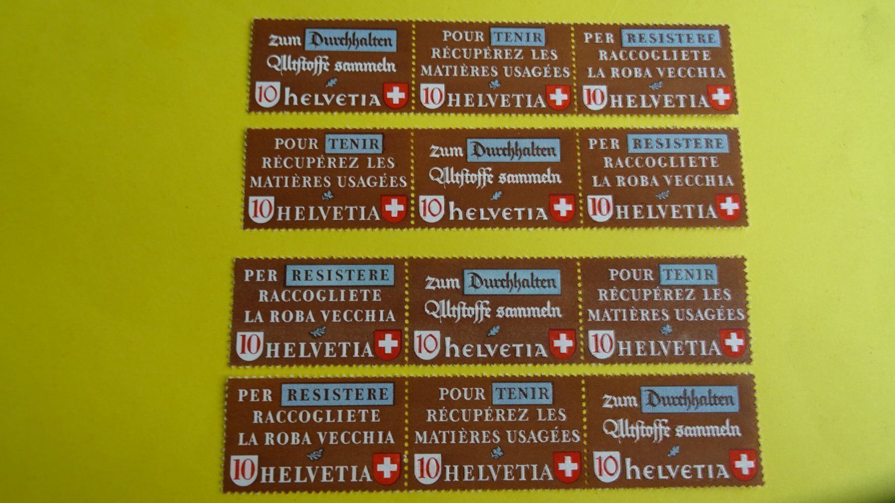 Tutti i francobolli: 1942 ALTSTOFFVERWERTUNG: SATZ COMPLET – Nuovo (secondo la descrizione) da Eschenbach SG venduto da eDaisy