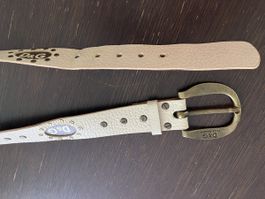 D&G Gürtel, Leder, hellbeige, 95 cm,Top Zustand!