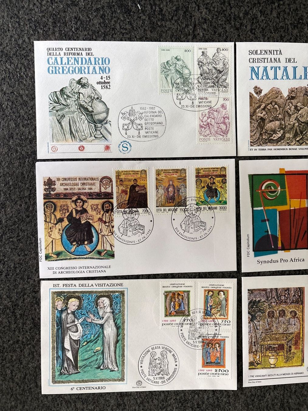 Tutti i francobolli: Vatikan Briefmarken Ersttagsbriefe FDC **6 Stk** – Usato da Ibach venduto da lisch3 1