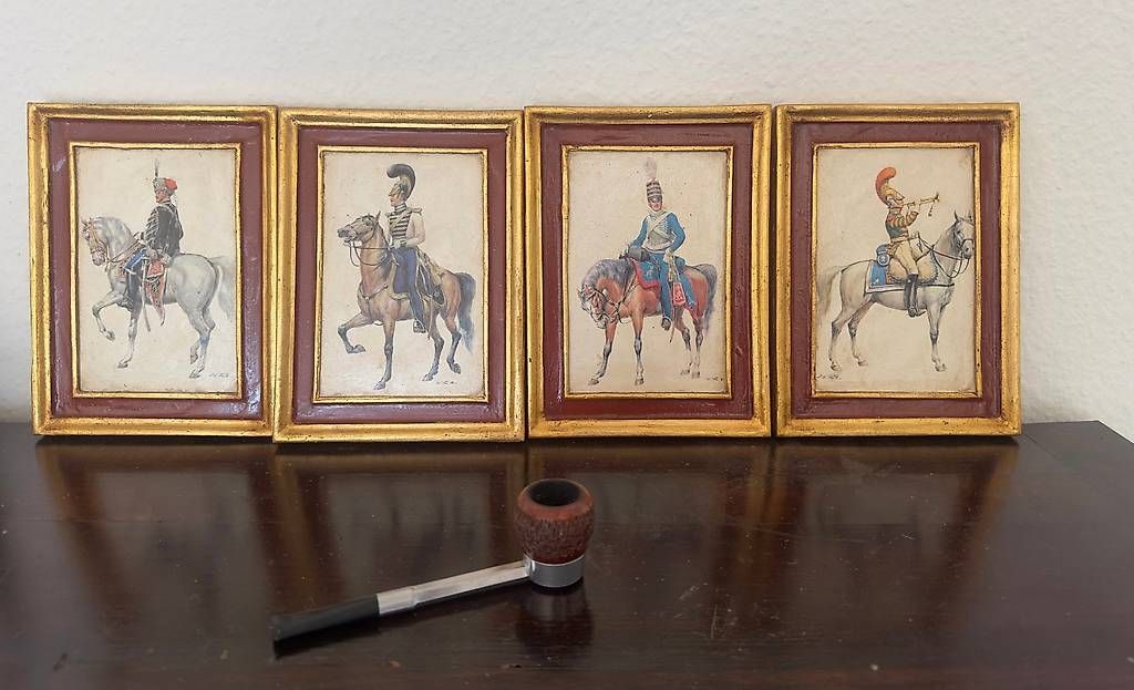 Dipinti: Petits tableaux avec des cavaliers – Usato da Grancy venduto da Nikojardins
