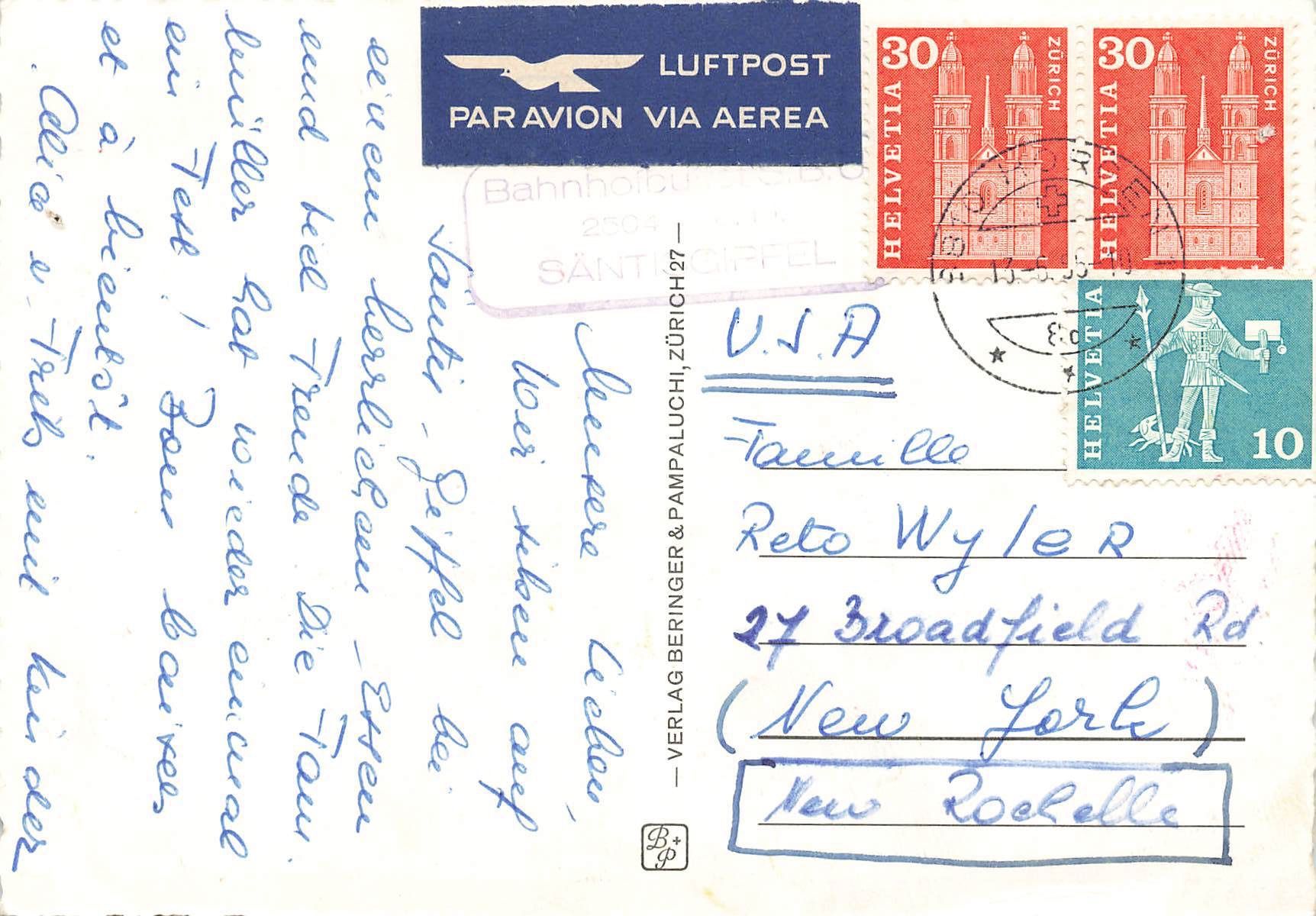 Cartoline postali: Säntis SG  2504 m Altmann G – Usato da Biasca venduto da Blenio71 1