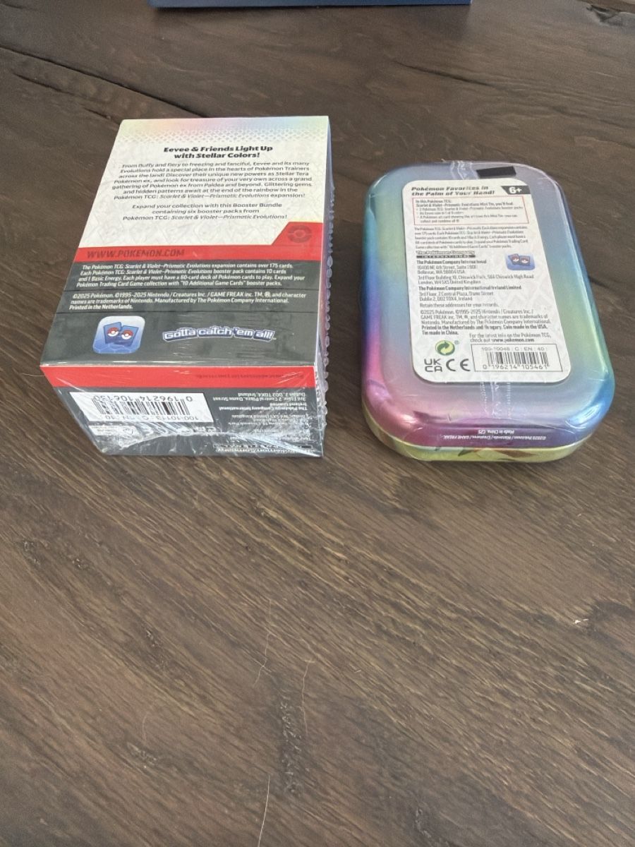 Pokémon Sammelbilder & Trading cards: Pokemon Prismatic Evolutions Boosterbundle + Tin ENG – Neu und originalverpackt aus Binz von leo_bzh5 2