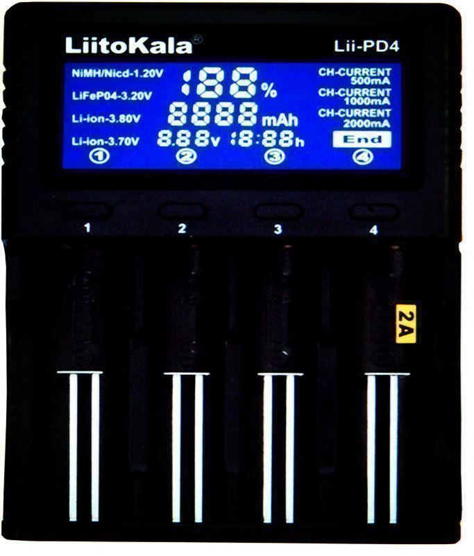 Caricatori & Batterie: LiitoKala Lii-PD4 / 4x Digital-Charger – Nuovo (secondo la descrizione) da Arbon venduto da Helmuth 4