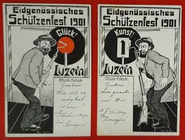 Luzern 1901 - Schützenfest,  2 Karten