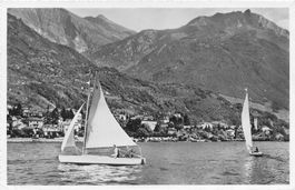 Locarno Muralto (TI) Lago Maggiore con barche a vela