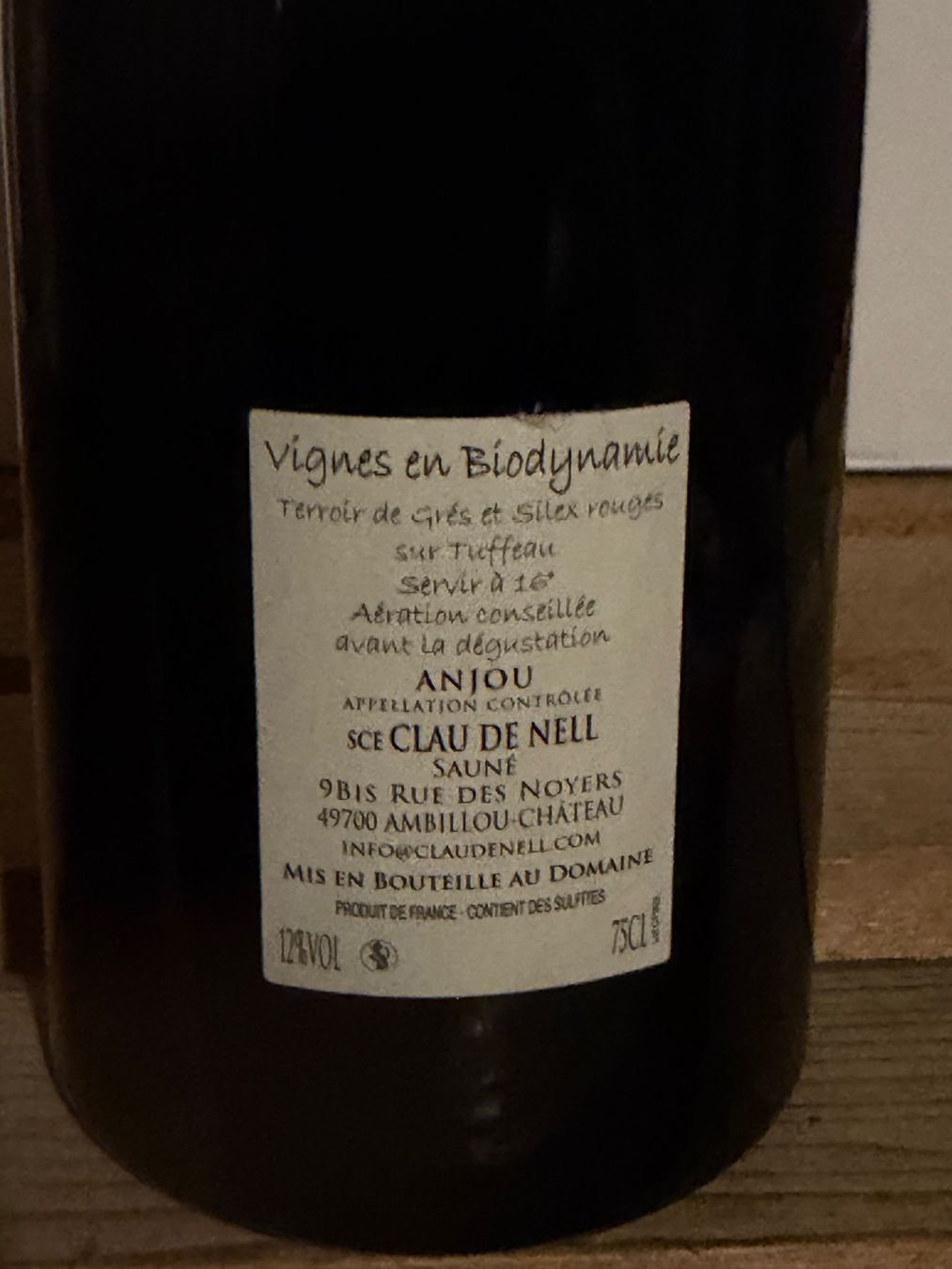 Vino: SUPERBE CLAU DE NELL 2003 Anjou LOIRE – Nuovo (secondo la descrizione) da Roche VD venduto da avediscipule 5