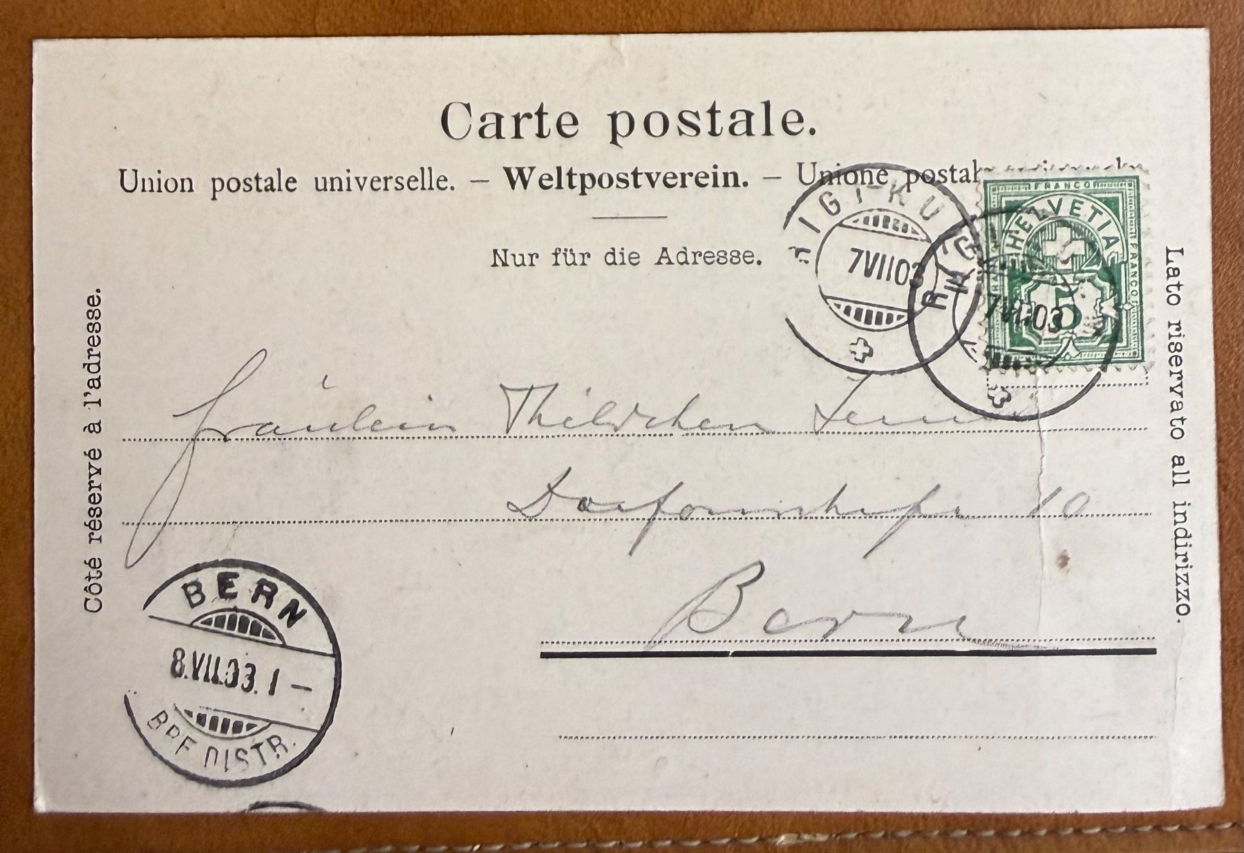 Cartoline postali: Rigi - Kulm - Bahn - Animation - 1903 – Usato da Lutry venduto da Ediego 2