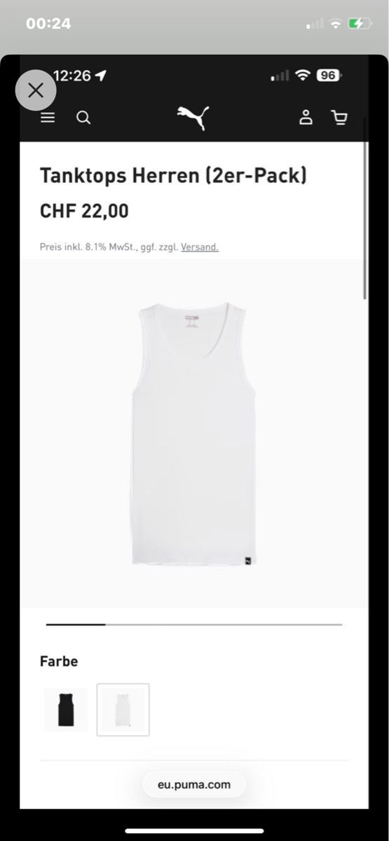 Puma T-shirt: 2 Puma Trägershirt – Nuovo (secondo la descrizione) da Zürich venduto da benebiene 2