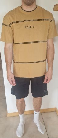 TOPMAN T-Shirt, Grösse S, beige mit schwarzen Streifen