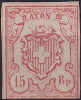 Rayon III ungestempelt, T.10 UL-I, selten, K: 3'500.-+Attest
