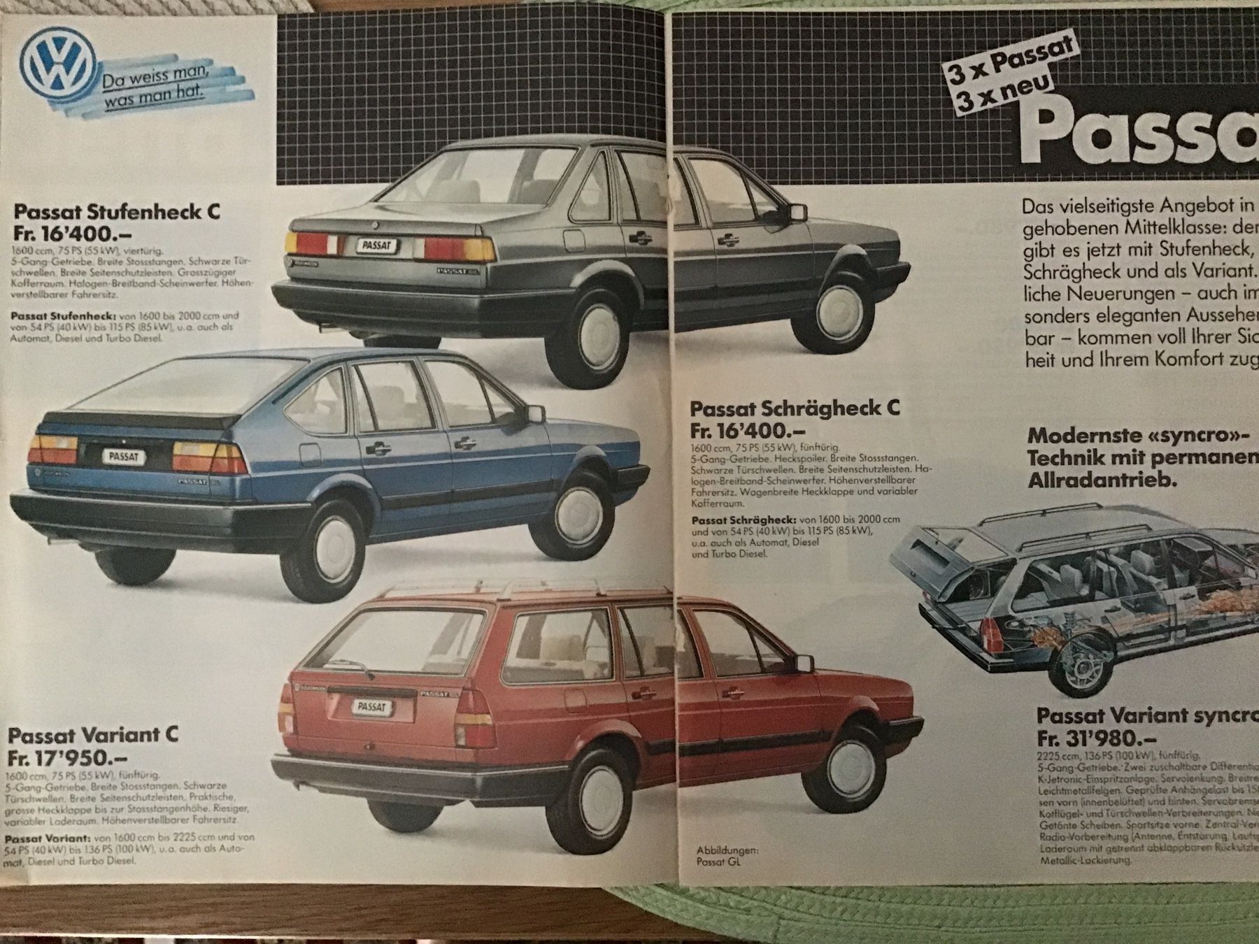 VW Documenti: Audi/VW Programm Verkaufsprospekt 24 Seiten 1985 – Usato da Scherzingen venduto da Starseller62 5