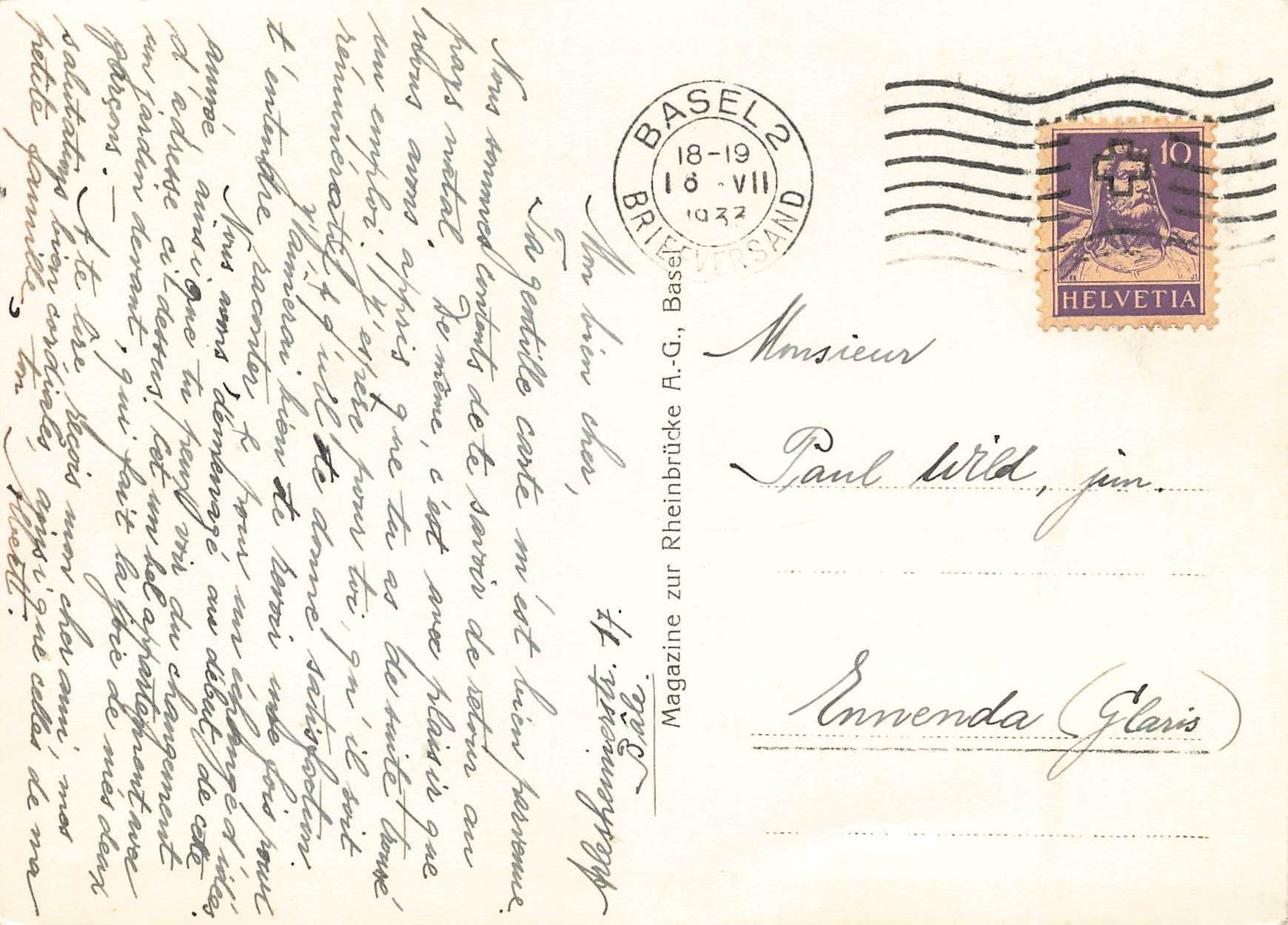 Cartoline postali: Basel BS – Wasser turm G – Usato da Biasca venduto da Blenio71 1