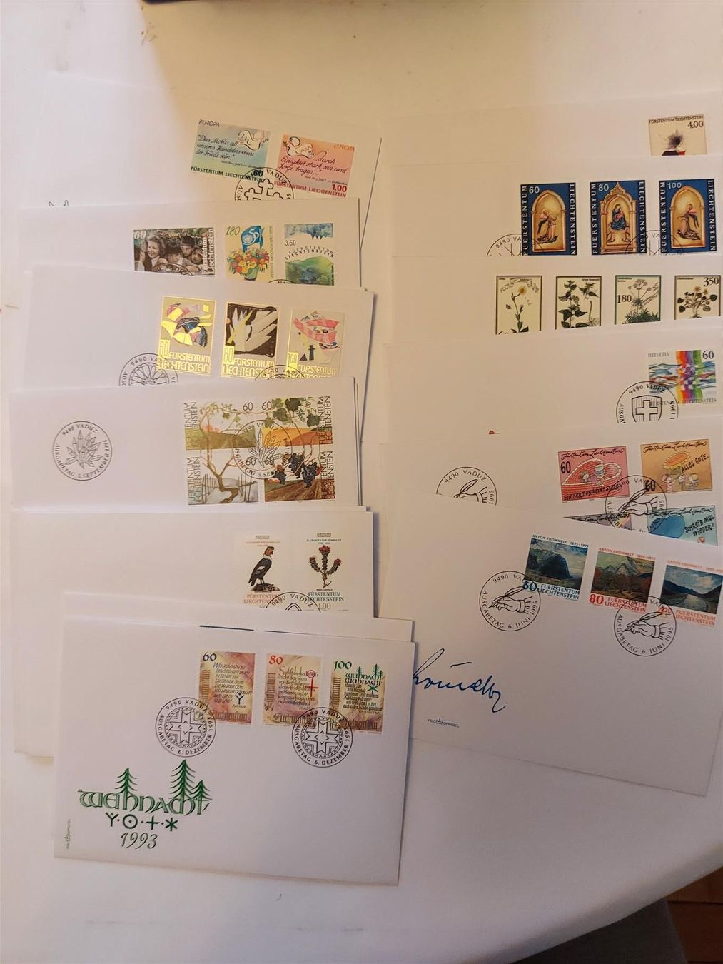 Tutti i francobolli: Liechtenstein  FDC Slg 1961 - 1997 – Usato da Winterthur venduto da Kyoung 4