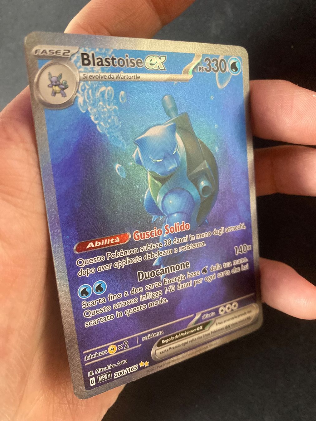 Pokémon Carte collezionabili: Blastoise ex 200 - Turtok ex - Tortank - MEW 151 - IT – Usato da Hausen AG venduto da Shrade 1