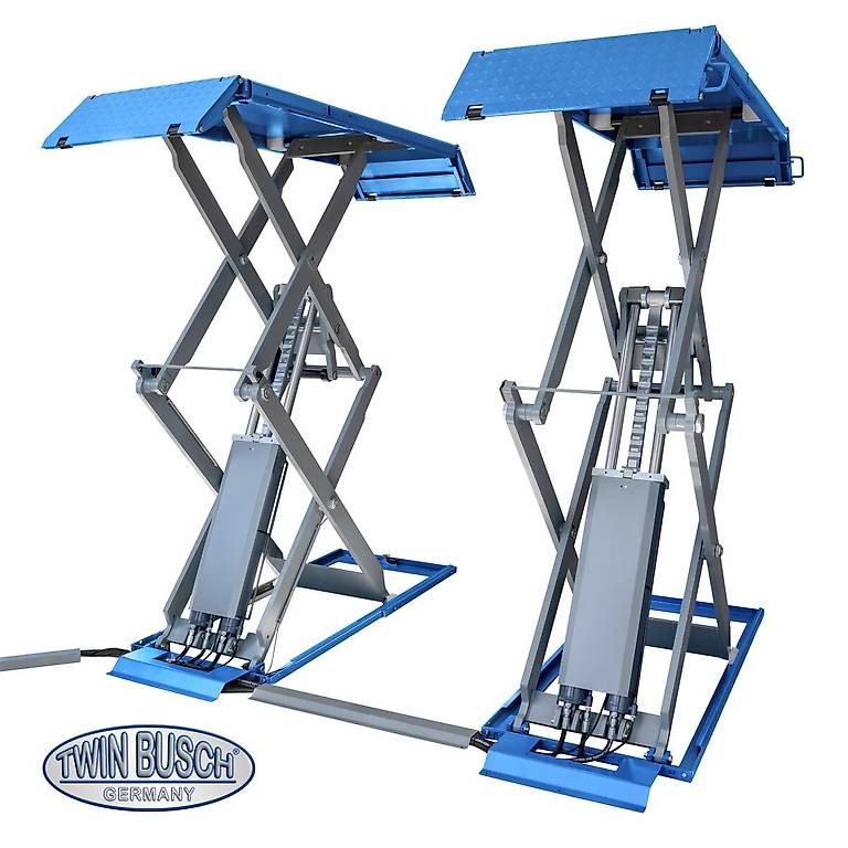 Piattaforme elevatrici & Crick: Profi Scherenhebebühne 3.5 t - Überflur Blau – Nuovo e nell'imballaggio originale da Rüthi (Rheintal) venduto da Toptool 1