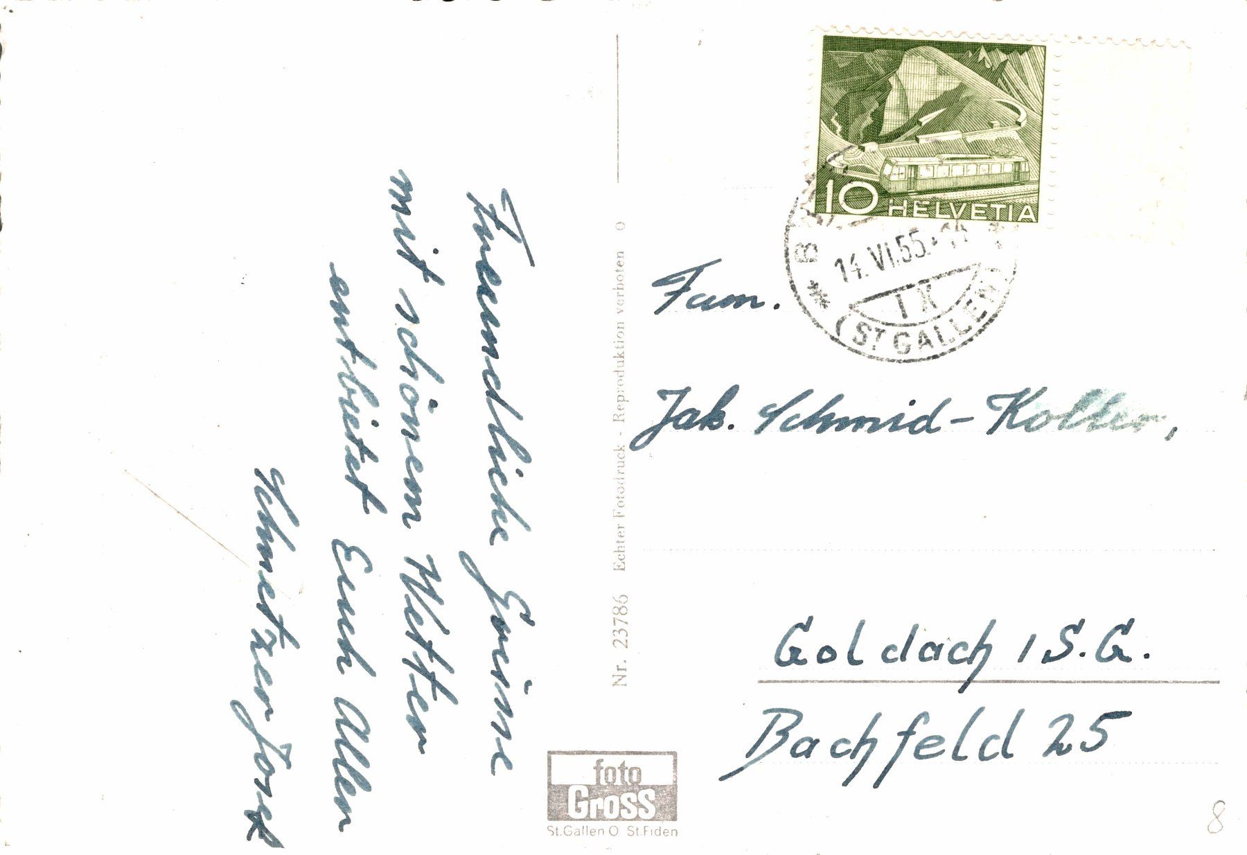 Cartoline postali: Bütschwil (Togg.) – Usato da Bronschhofen venduto da Astore 1
